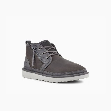 UGG Neumel Zip Dark Grey Lace-up Boots for Men (VEXZ62054)